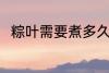 粽叶需要煮多久 粽叶要煮多长时间