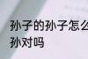 孙子的孙子怎么称呼 孙子的孙子叫玄孙对吗