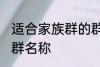 适合家族群的群名称 有哪些家族群的群名称