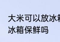 大米可以放冰箱保鲜吗 大米能不能放冰箱保鲜吗