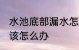 水池底部漏水怎么处理 水池底部漏水该怎么办
