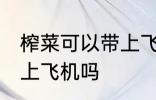 榨菜可以带上飞机吗 榨菜可不可以带上飞机吗