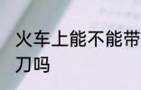 火车上能不能带菜刀 火车上可以带菜刀吗