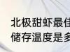 北极甜虾最佳储存温度 北极甜虾最佳储存温度是多少