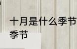 十月是什么季节 十月是一年之中哪个季节
