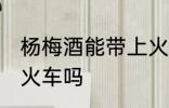 杨梅酒能带上火车吗 杨梅酒可以带上火车吗